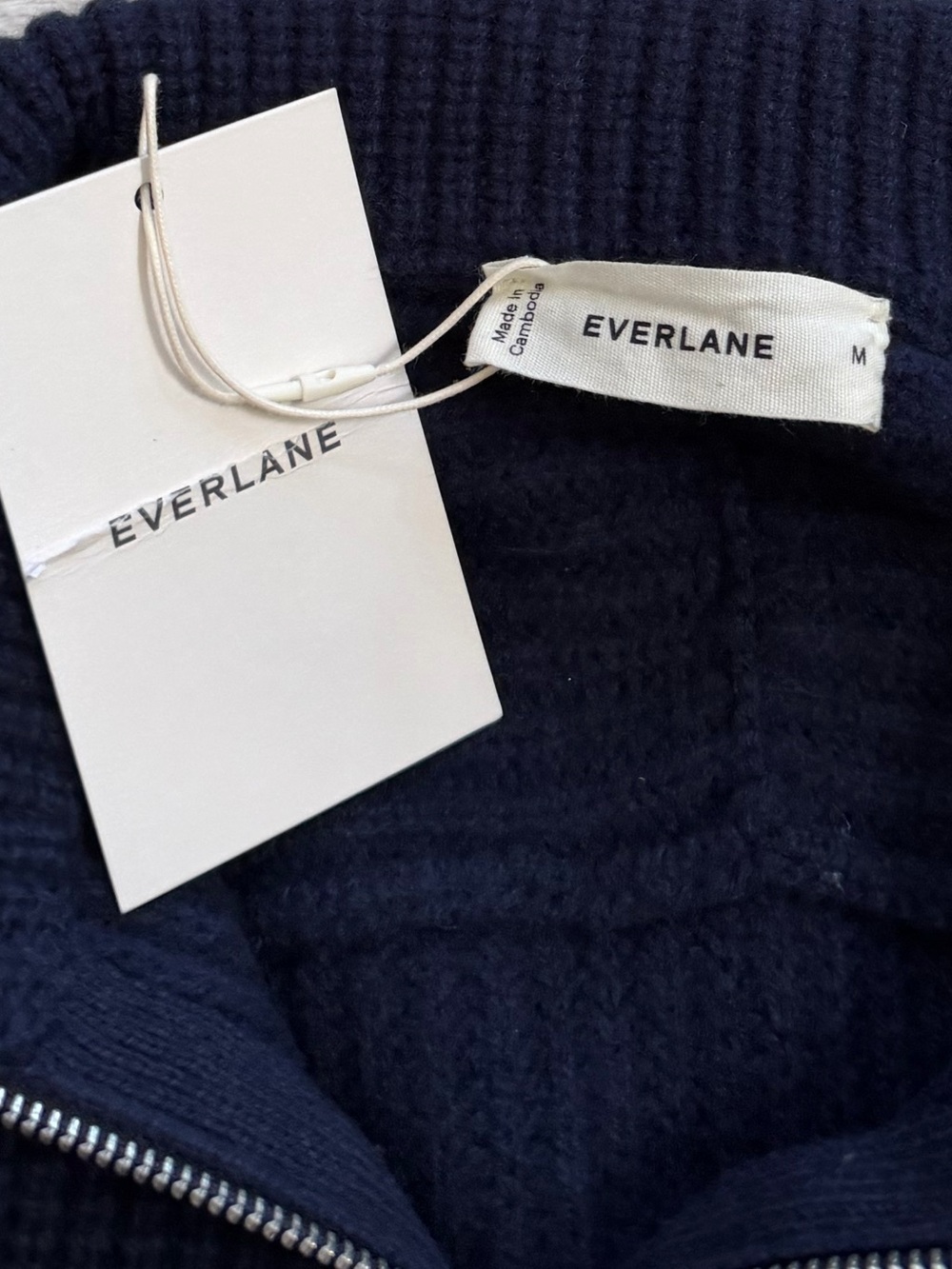 Everlane the Half Zip Sweater in Luxe Merino NWT - Picture 7 of 12